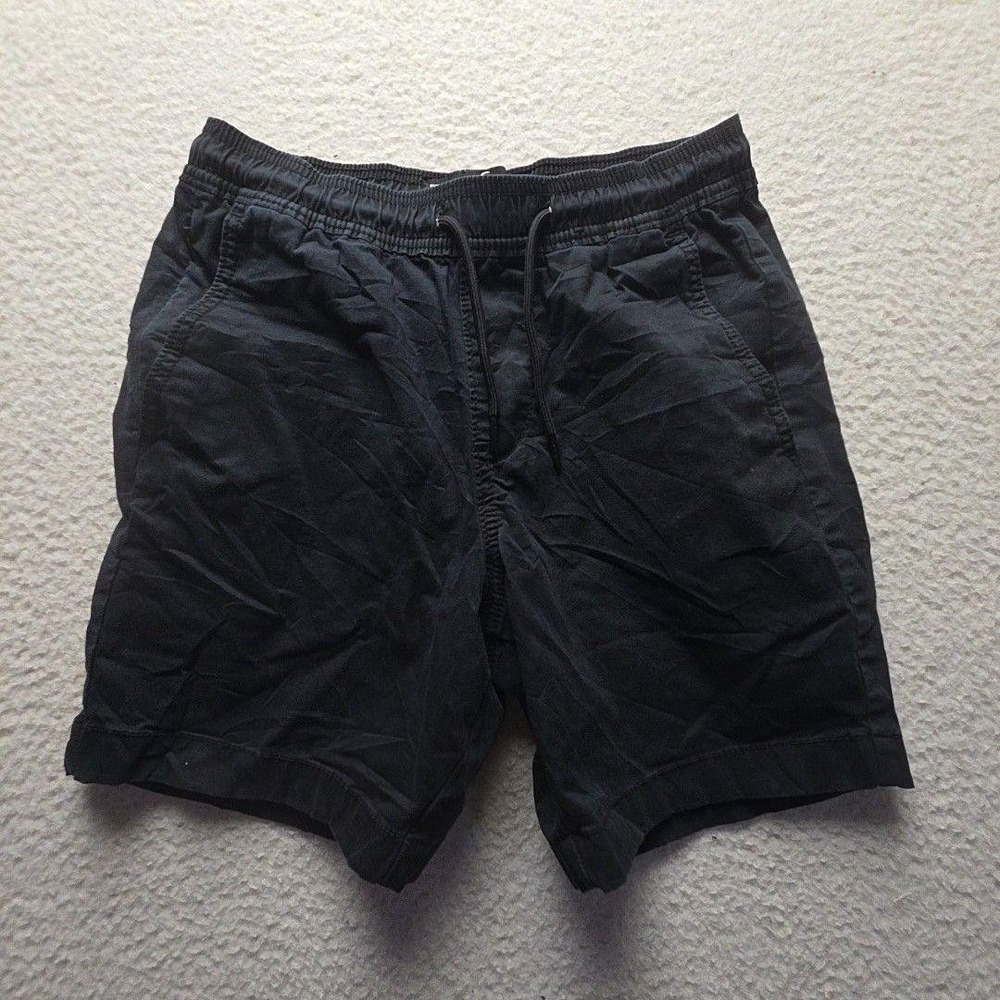 Hollister Jogger Shorts Mens XS Black Chino Elastic Waist 7 Inseam Casual Summer